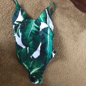 Tropical pattern bathing suit